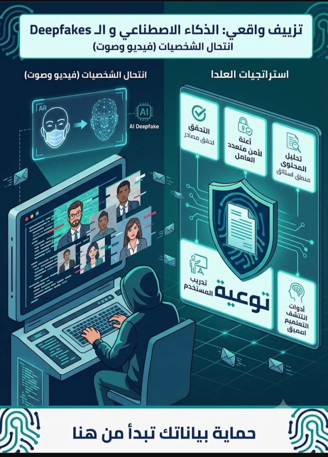 تهديدات الذكاء الاصطناعي والـ Deepfakes: كيف تحمي نفسك ومؤسستك من الخداع الرقمي؟